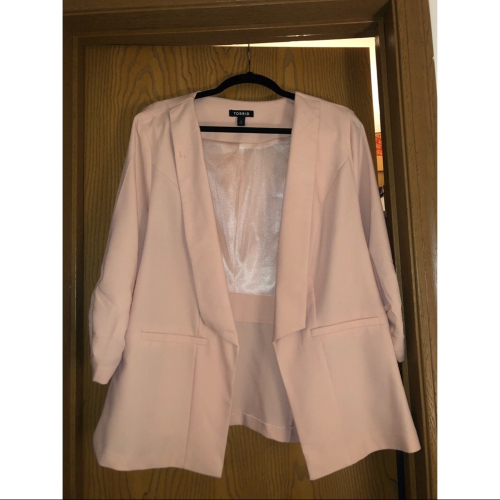Blush pink blazer